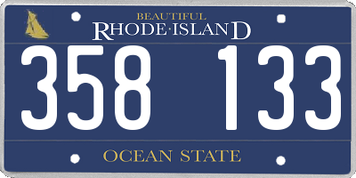 RI license plate 358133
