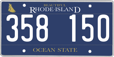 RI license plate 358150