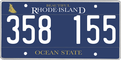 RI license plate 358155