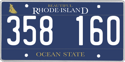 RI license plate 358160