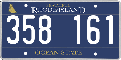 RI license plate 358161