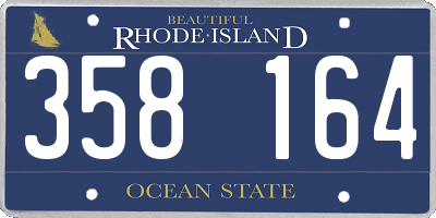 RI license plate 358164