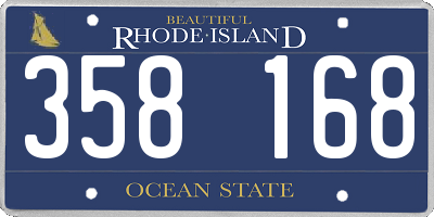 RI license plate 358168