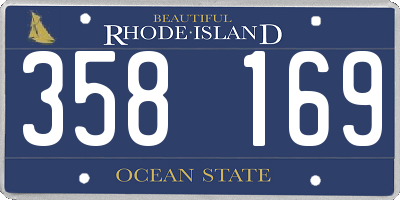 RI license plate 358169