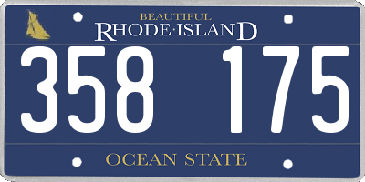 RI license plate 358175