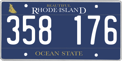 RI license plate 358176