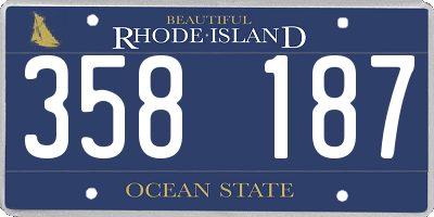 RI license plate 358187