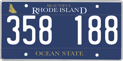 RI license plate 358188