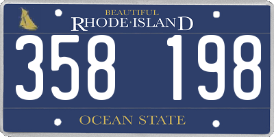 RI license plate 358198