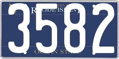 RI license plate 3582
