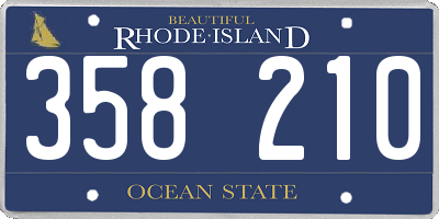 RI license plate 358210