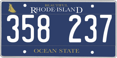 RI license plate 358237