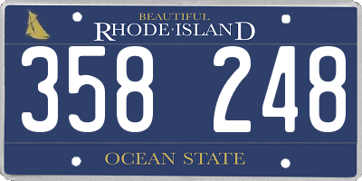 RI license plate 358248