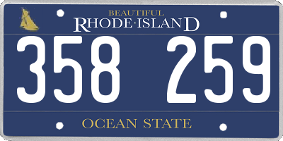 RI license plate 358259