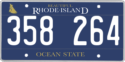 RI license plate 358264
