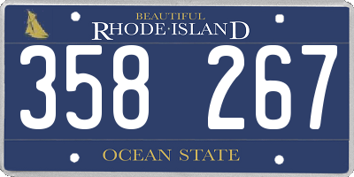 RI license plate 358267