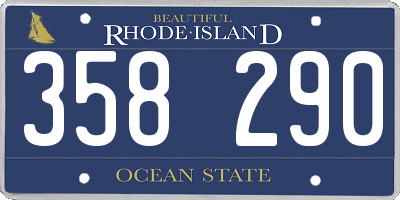 RI license plate 358290