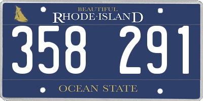 RI license plate 358291