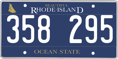 RI license plate 358295