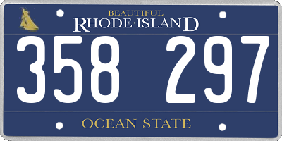 RI license plate 358297