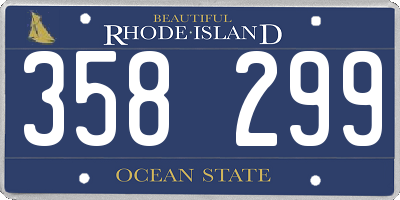 RI license plate 358299