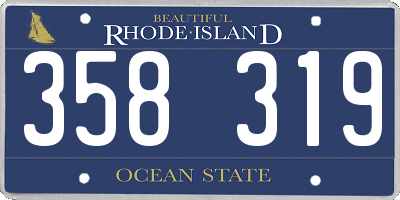 RI license plate 358319