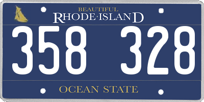 RI license plate 358328