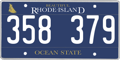 RI license plate 358379