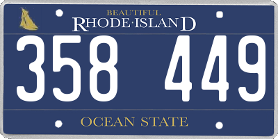 RI license plate 358449