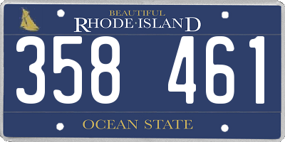 RI license plate 358461