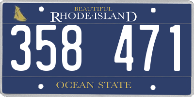 RI license plate 358471