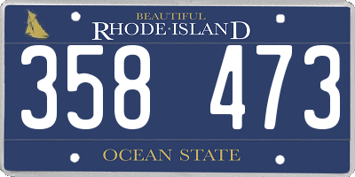 RI license plate 358473