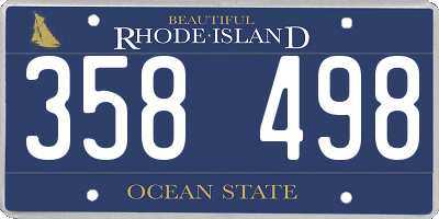 RI license plate 358498