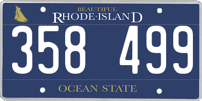 RI license plate 358499