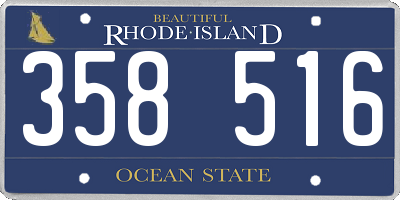 RI license plate 358516