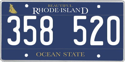RI license plate 358520