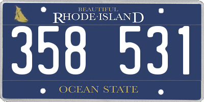 RI license plate 358531
