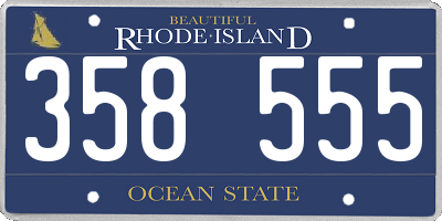 RI license plate 358555