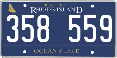 RI license plate 358559