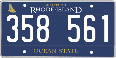 RI license plate 358561
