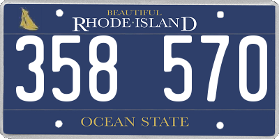 RI license plate 358570