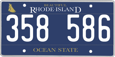 RI license plate 358586