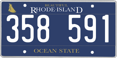 RI license plate 358591