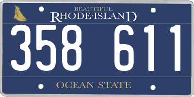 RI license plate 358611
