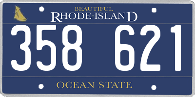 RI license plate 358621