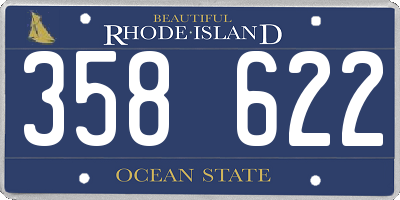 RI license plate 358622
