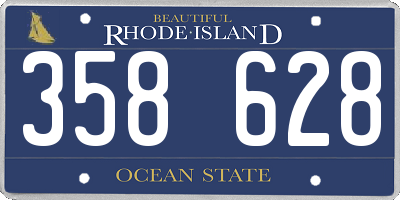 RI license plate 358628