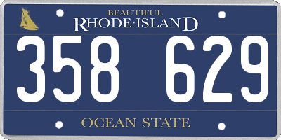 RI license plate 358629