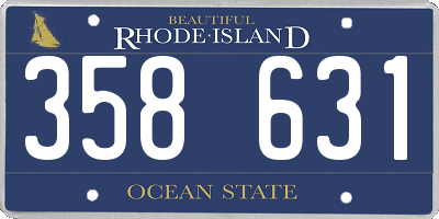 RI license plate 358631