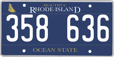 RI license plate 358636